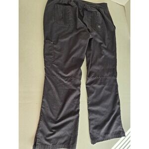 Purple Label Yoga by Healing Hands Women's LP Gray Cargo Scrub Pants